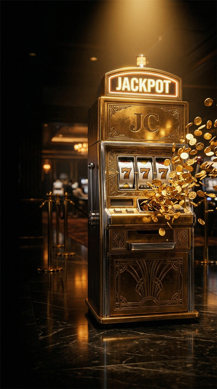 Tavolo da casinò con carte, fiches e slot machine sullo sfondo